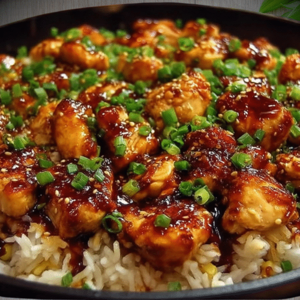 Honey BBQ Chicken with Garlic Coriander Rice