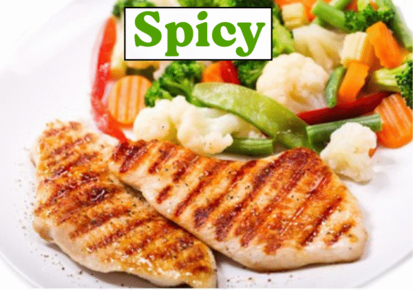 Grilled Chicken With Veggies (Spicy)100/150/200 Grms