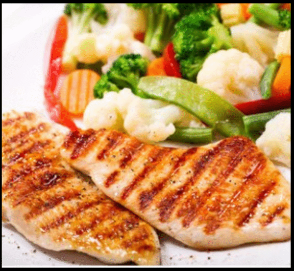Grilled Chicken With Veggies 100/150/200 Grms